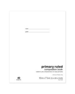 Office Depot Brand Schoolmate Composition Book, 7 7/8in x 10in, Primary Ruled, 40 Sheets