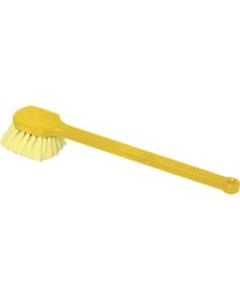 Rubbermaid Commercial Long Utility Brushes, 20-1/8in, Gray/Yellow, Set Of 6 Brushes