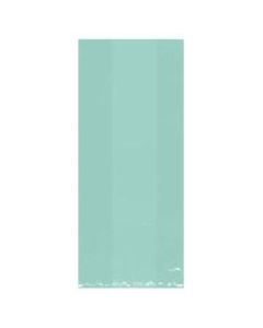 Amscan Small Plastic Treat Bags, 9-1/2inH x 4inW x 2-1/4inD, Blue, Pack Of 125 Bags