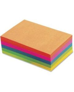 TOPS Fluorescent Memo Sheets - 500 Sheets - 20 lb Basis Weight - 4in x 6in - Assorted Paper - Acid-free, Heavyweight - 500 / Pack