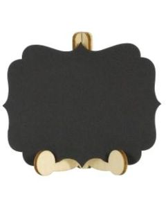 Amscan Mini Chalkboard Easels, 3inH x 3-1/2inW, Black, 6 Easels Per Pack, Set Of 2 Packs