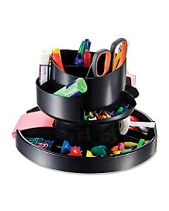 OIC 30% Recycled Deluxe Rotary Organizer, Black
