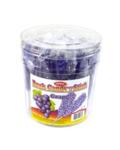 Espeez Rock Candy Sticks, 7in, Purple Grape, Pack Of 36