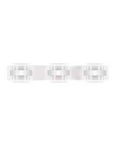 Southern Enterprises Elias Indoor LED 3-Light Wall Sconce, 21-1/2inW, Chrome