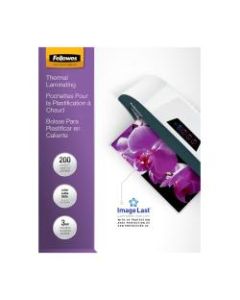 Fellowes Bulk Laminating Pouches, 9 1/2in x 11in, 3 mil, Clear, Pack Of 200