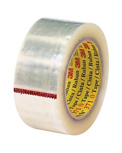 3M 371 Carton Sealing Tape, 2in x 110 Yd., Clear, Case Of 36