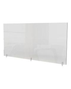 Ghent Partition Extender, With Screws, 24inH x 48inW x 13/16inD, Clear