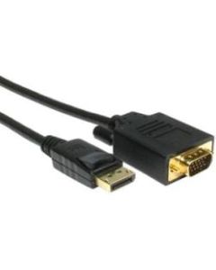 Unirise DisplayPort/VGA Video Cable - 10 ft DisplayPort/VGA Video Cable for Video Device - DisplayPort Male Digital Audio/Video - HD-15 Male VGA