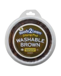 Ready 2 Learn Jumbo Washable Stamp Pad, Brown, Pack of 6
