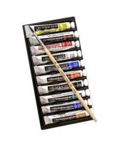 Grumbacher Academy Basic Tube Watercolor Set, 0.25 Oz, Assorted Colors, Set Of 10