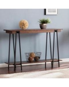 Southern Enterprises Yourman Console Table, Rectangle, Dark Tobacco/Black