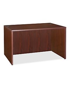 Lorell Essentials Series Rectangular Shell Desk, 48inW x 24inD, Mahogany