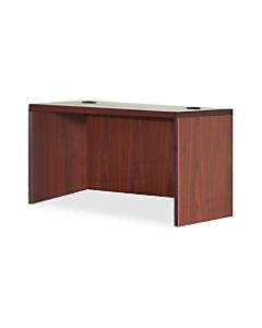 Lorell Essentials Series 48inW Rectangular Desk Shell, Mahogany