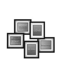 PTM Images Photo Frame, Photo Set, 31inH x 1 1/4inW x 29inD, Black/White