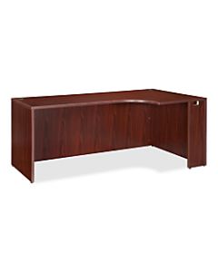 Lorell Essentials Series Corner Credenza Shell Desk, Right, 72inW, Mahogany