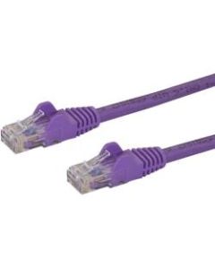 StarTech.com 6in Purple Cat6 Patch Cable with Snagless RJ45 Connectors - Short Ethernet Cable - 6 inch Cat 6 UTP Cable - First End: 1 x RJ-45 Male Network - Second End: 1 x RJ-45 Male Network - Patch Cable - Gold Plated Connector - Purple