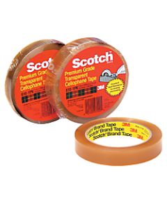 Scotch 610 Cellophane Tape, 1in x 72 Yd., Clear, Case Of 6