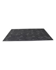 Waterhog Plus Swirl Floor Mat, 48in x 96in, 100% Recycled, Gray Ash