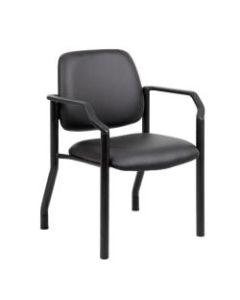 Boss Mid-Back Guest Chair With Arms, Black