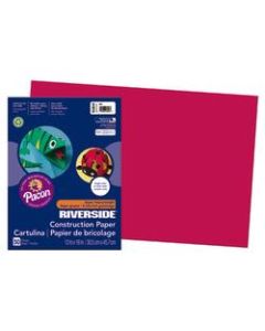 Riverside Groundwood Construction Paper, 100% Recycled, 12in x 18in, Red, Pack Of 50