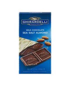 Ghirardelli Chocolate Bars, Milk Chocolate And Sea Salt, 3.5 Oz, Pack Of 12 Bars