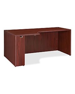 Lorell Essentials Series Corner Credenza Shell Desk, Left, 72inW, Mahogany