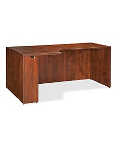 Lorell Essentials Series Corner Credenza Shell Desk, Left, 72inW, Cherry