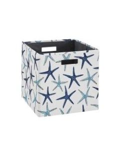 Linon Emmet Storage Bins, 13inH x 13inW x 13inD, Starfish, Set Of 2 Bins