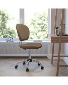 Flash Furniture Mesh Mid-Back Swivel Task Chair, Coffee Brown/Silver