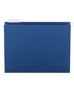 Smead Hanging File Folders, 1/5-Cut Adjustable Tab, Letter Size, Navy, Box Of 25