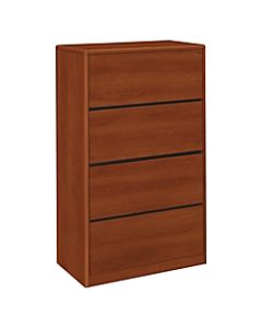 HON 10700 36inW Lateral 4-Drawer File Cabinet, Metal, Cognac