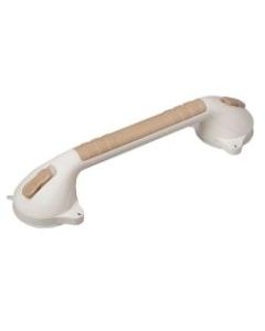 HealthSmart Suction Cup Grab Bar With Germ Protection, 16inH x 2inW x 3 1/2inD, Sand