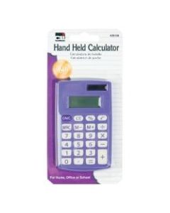 CLI 8-Digit Handheld Calculators, Assorted Colors, Set Of 12 Calculators