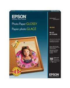 Epson Glossy Photo Paper, Letter Size (8 1/2in x 11in), Pack Of 50 Sheets