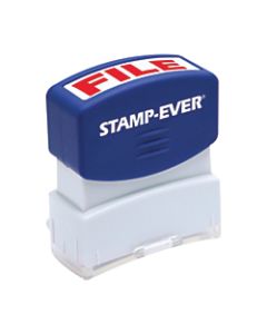 Stamp-Ever Pre-inked File Stamp - Message Stamp - "FILE" - 0.56in Impression Width x 1.69in Impression Length - 50000 Impression(s) - Red - 1 Each