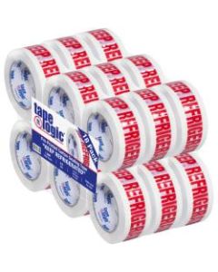 Tape Logic Pre-Printed Carton Sealing Tape, Keep Refrigerated, 2in x 110 Yd, White/Red, Case Of 18