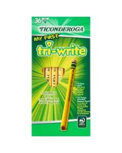 Ticonderoga Tri-Write Triangular No. 2 Pencils, #2 Lead, Soft, Pack of 36