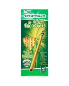 Ticonderoga Tri-Write Triangular No. 2 Pencils, #2 Lead, Soft, Pack of 36