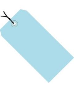 Office Depot Brand Prestrung Shipping Tags, 8in x 4in, Light Blue, Case Of 500