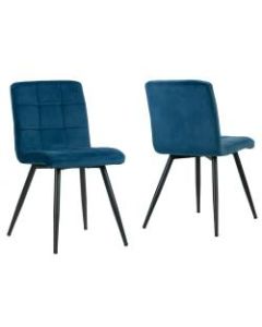 Glamour Home Anika Dining Chairs, Blue, Set Of 2 Chairs