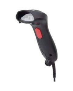 Manhattan 2D Barcode Scanner - Cable Connectivity - 9.84in Scan Distance - 1D, 2D - LED - Keyboard Wedge, USB - Black, Red - TAA Compliant