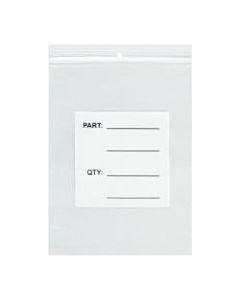 Office Depot Brand Parts Bags With Hang Holes, 10in x 18in, Clear/White, Case Of 500