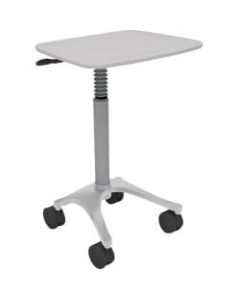 Anthro Zido 22, Adjustable-Height Cart - 150 lb Capacity - 4 Casters - 4in Caster Size - Medium Density Fiberboard (MDF), Cast Metal - 22in Width x 22.3in Depth x 40in Height - Steel Frame - Cool Gray