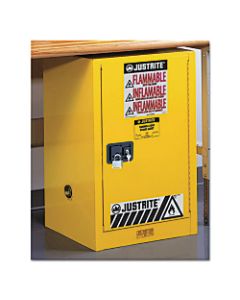 Yellow Countertop & Compact Cabinets, Self-Closing Cabinet, 12 Gallon