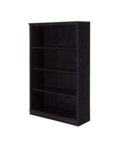 South Shore Morgan 4-Shelf Bookcase, Black Oak