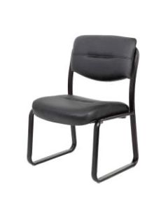Boss Office Products Bonded LeatherPlus Guest Chair, Black