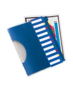 Pendaflex Poly Desk Organizer, 10 Tabs, Blue