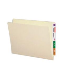 Smead End-Tab Folders, Straight Cut, Letter Size, 100% Recycled, Manila, Pack Of 100