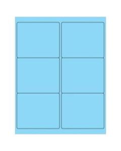 Office Depot Brand Labels, LL180BE, Rectangle, 4in x 3 3/8in, Pastel Blue, Case Of 600