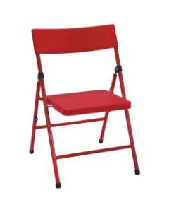Cosco Kids Pinch-Free Folding Chairs, Red/Red, Pack Of 4